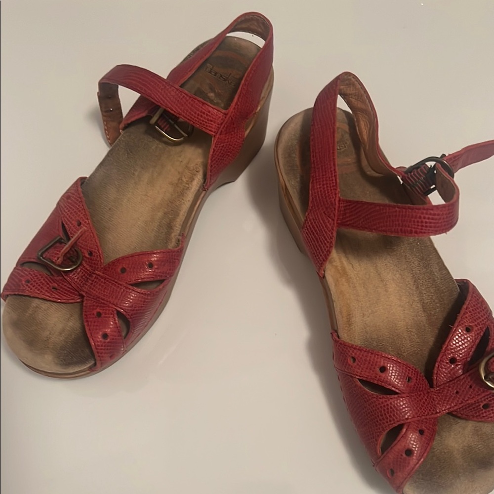 Red Strappy Sandals